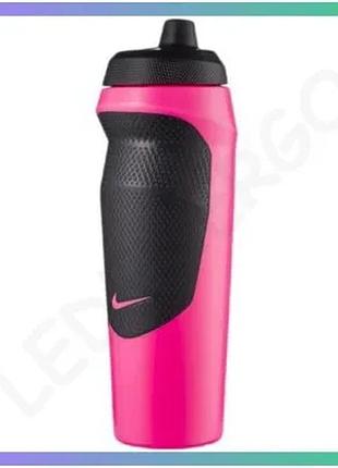 Пляшка для воды nike hypersport bottle 600 мл розовая черная спортивная бутылка для питья sku_n.100.0717.663.20