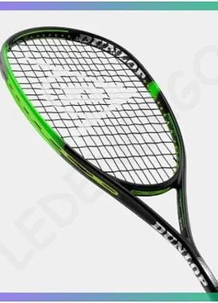 Ракетка для сквошу dunlop sonic core elite 135 чорна зелена графіт унісекс для дорослих сквошу sku_10326929