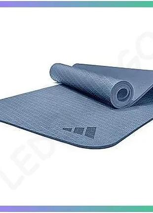 Килимок для йоги adidas yoga mat 183 х 61 х 1 см голубой для занятий фитнесом и йогой sku_adyg-10003pi