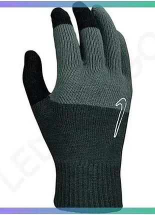 Теплі рукавички nike knit tech and grip tg 2.0 графіт унісекс l/xl для холодної погоди з сенсорними кі sku_n.100.0662.072.lx