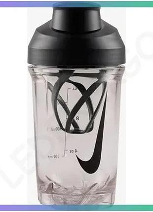 Пляшка nike tr recharge shaker bottle 16 oz 470 мл прозрачная черная спортивная бутылка для воды sku_n.101.2242.988.16