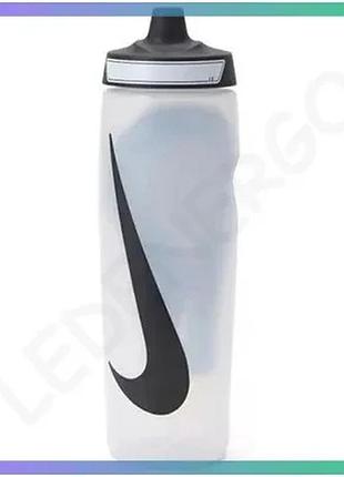 Пляшка nike refuel bottle grip 709 мл біла спортивна пляшка для води унісекс для спорту sku_n.101.0867.173.24