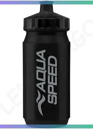 Спортивная бутылка aqua speed bidon 550 мл черная для воды и изотоников удобная для тренировок sku_883-07