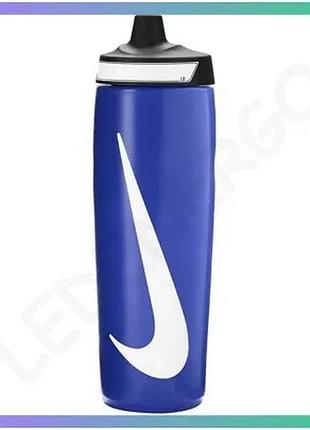 Пляшка nike refuel bottle 24 oz блакитний чорний білий 709 мл унісекс спортивна пляшка для води sku_n.100.7666.492.24