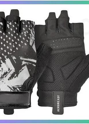 Рукавички для тренінгу adidas essential training gloves чорні білі l для спорту унісекс комфортні sku_adgb-15003ab