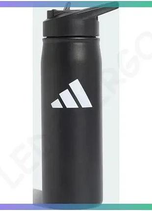 Спортивная бутылка adidas met btl str 600 мл черная для активного отдыха и тренировок термос для воды sku_kc6409