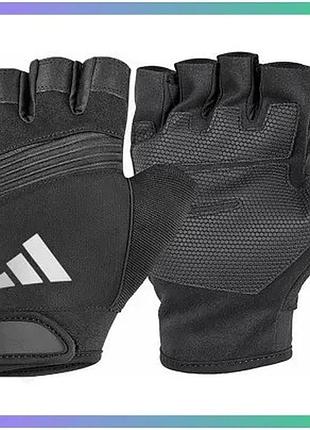 Рукавички для тренінгу adidas performance gloves чорні уні s спортивні рукавички для фітнесу та тренув sku_adgb-13153
