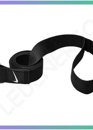 Ремень для йоги nike mastery yoga strap 9 ft черный 275х4см для занятий спортом и фитнесом sku_n.100.4577.041.os