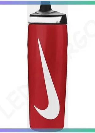 Пляшка nike refuel bottle grip 946 мл красная спортивная бутылка для воды с текстурированной поверхнос sku_n.100.9958.636.32