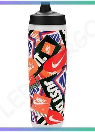 Пляшка nike refuel bottle 24 oz черная 709 мл для спорта и активного отдыха sku_n.100.9956.918.24