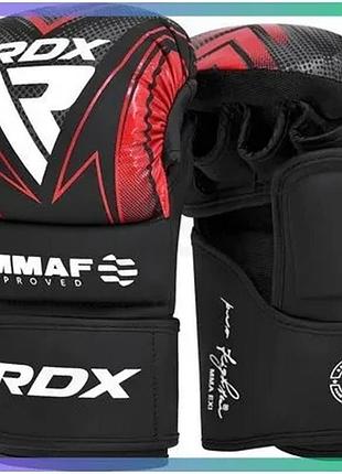 Боксерские рукавицы rdx grappling gloves shooter immaf-1 черные красные xl для грепплинга и бокса sku_gsr-imf-1r
