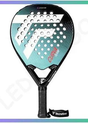 Ракетка для падл тенісу tecnifibre padel curva team блакитна унісекс для дорослих падел теніс sku_16curvatea