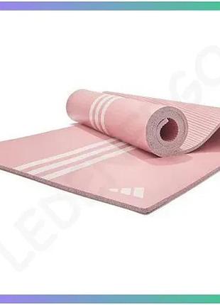 Килимок для йоги adidas yoga mat рожевий 183 см х 61 см х 1 см для фітнесу і йоги унісекс sku_adyg-10210pk