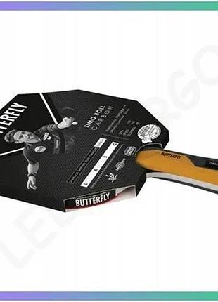 Ракетка для настільного тенісу butterfly timo boll carbon для атакуючих гравців 165г 2.0мм з ergo grip sku_85037