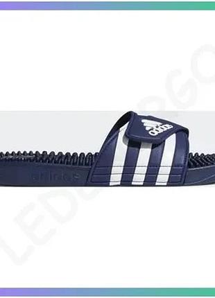 Шлепанцы adidas adissage темно-синие 47 1/3 с масажной устилкой для восстановления после тренировки sku_f35579