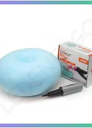 Фітбол liveup donut ball синій 45х25см м'яч для тренувань йоги пілатесу гімнастики для дітей і доросли sku_00000018815