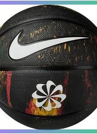 Баскетбольный мяч nike everyday playground 8p черный из переработанной резины для детей размер 5 sku_n.100.7037.973.05