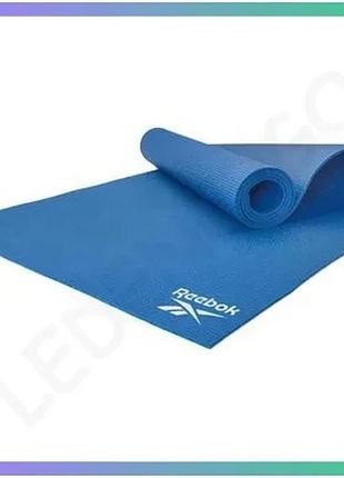Килимок для йоги reebok синій 173х61х0,4 см нековзний для занять йогою і пілатесом унісекс sku_rayg-11022bl