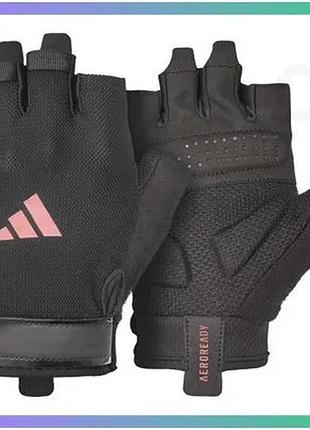 Рукавички для тренинга adidas essential training gloves черные розовые s для женщин с защитой от мозол sku_adgb-15001pk