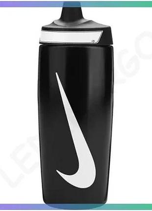 Пляшка nike refuel bottle grip 532 мл черная текстурированная для спорта и активного отдыха sku_n.100.9955.091.18