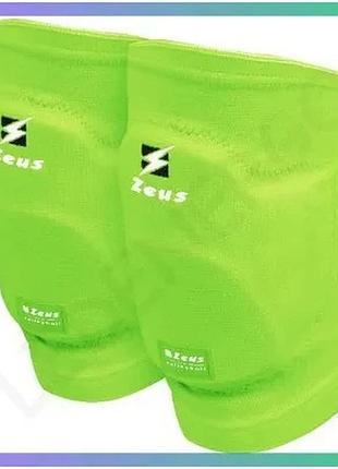 Наколінники для волейболу zeus ginocchiera volley super лайм для хлопців з ріст 155-190 см унісекс спо sku_z01805