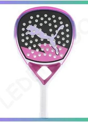 Ракетка для падл-тенісу puma nova padel pro чорна рожева біла унісекс для дорослих падел теніс sku_049042-01