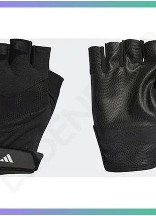 Рукавички для тренінгу adidas training glove чорні уні l протиковзкі для силових тренувань та фітнесу sku_ii5598