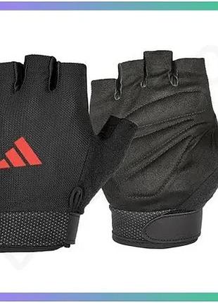 Рукавички для тренировки adidas essential adjustable gloves черные и красные xl для спорта и фитнеса sku_adgb-12416-nl