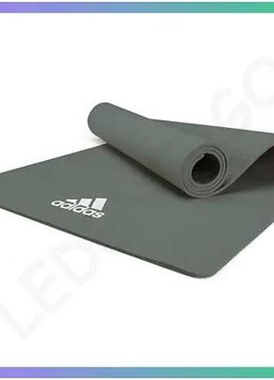 Килимок для йоги adidas yoga mat темно-зелений 176х61х0,8 см для йоги та пілатесу з нековзкою текстуро sku_adyg-10100rg