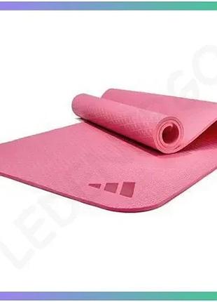 Килимок для йоги adidas yoga mat 183х61х1 см розовый для йоги и фитнеса гигиеничный sku_adyg-10003pf