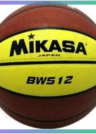 Баскетбольный мяч mikasa bw512 5 коричневый синтетическая кожа для детей спортивный мяч sku_bw512