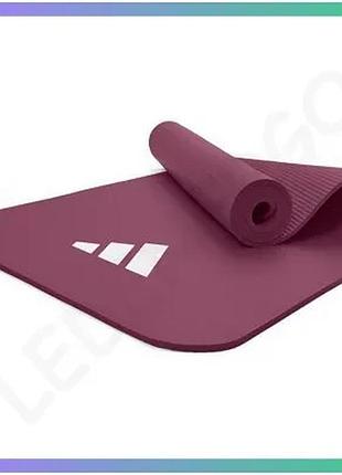 Килимок для фітнесу adidas fitness mat бордовий 173x61x0.7 см для тренувань унісекс з нітрильного кауч sku_admt-11014mn