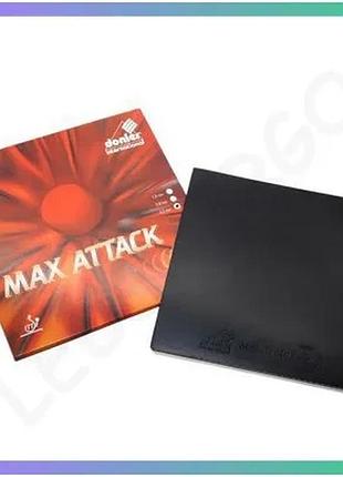 Накладка donier max attack ittf 2.2 мм черная для настольного тенниса атакующая для продвинутых игроко sku_4740152400148