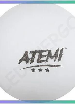 Мяч для настольного тенниса atemi 3* 40 мм белый для любителей и профессионалов теннисный мяч sku_at-003_1
