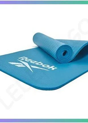 Килимок для тренувань reebok training mat блакитний 183х80х1,5 см для фітнесу і бігу м'яка основа sku_ramt-11018bl
