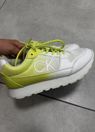 Кросівки calvin klein жіночі, розмір 37, білі/жовті