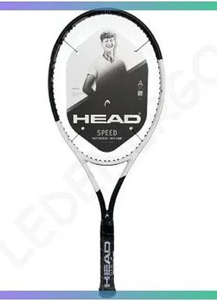 Ракетка для великого тенісу head speed pro 2024 u 30 чорна біла 310 г 100 in2 професійна ракетка для г sku_236004