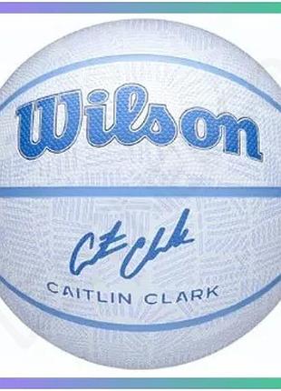 Баскетбольний м'яч wilson cc envision bskt 5 блакитний для дітей спортивний м'яч для гри у баскетбол sku_wz3022401xb5