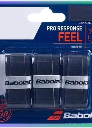 Обмотка babolat pro response x 3 чорна для тенісної ракетки унісекс поліуретан нейлон еластан sku_653048-105