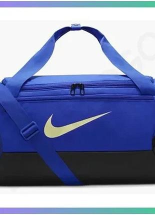 Сумка nike nk brsla s duff 9.5 41l черная синяя спортивная сумка для тренировок и путешествий 51x28x28 sku_dm3976-405
