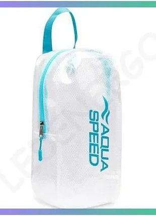Сумка aqua speed dry pouch 3l белая бирюзовая для плавания водонепроницаемый чехол 30x21x9 см sku_757-02