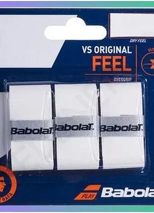 Обмотка babolat vs original x 3 біла для тенісу унісекс 70% поліуретан 20% еластан 10% нейлон sku_653040-101