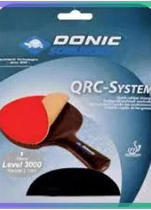 Накладки для настольного тенниса donic qrc level 3000 energy красно-черные 2 самоклеящиеся для атакующ sku_752578