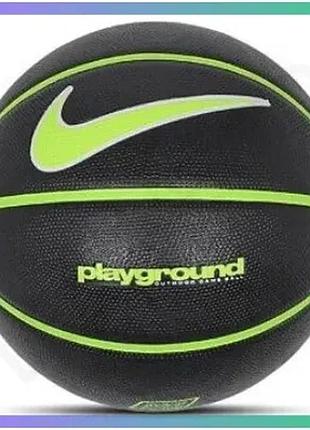 Баскетбольный мяч nike everyday playground 8p черный желтый размер 5 для улицы детский мяч sku_n.100.4498.044.05