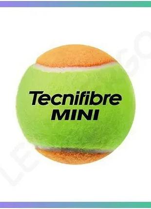 Мяч для тенниса tecnifibre mini tennis оранжевый 1 шт для детей отскок 50% медленнее стандартного мяча sku_184304-1