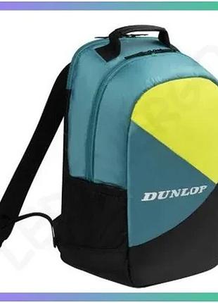 Рюкзак dunlop sx club logo синій/чорний/жовтий тенісний рюкзак для ракеток та спорядження унісекс 30л sku_10364029