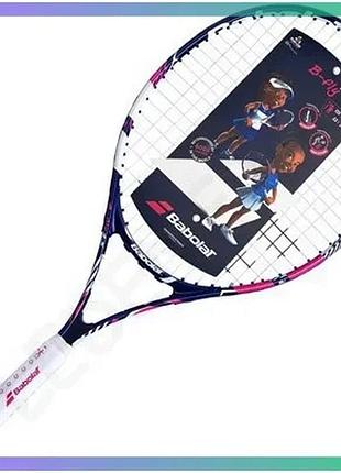 Ракетка babolat b fly 25 2023 юніорська тенісна ракетка для дітей синя легка конструкція для гри sku_140487-100
