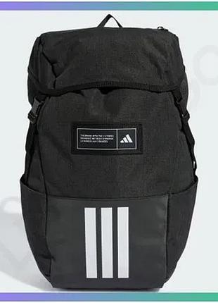 Рюкзак adidas 4athlts camper 25.75l чорний білий спортивний рюкзак для тренувань і подорожей sku_im5520
