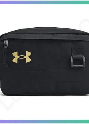 Сумка на пояс under armour contain travel kit 4l чорна для туалетного приладдя унісекс водовідштовхува sku_1381922-001
