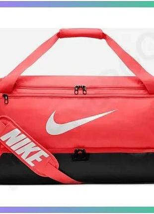 Спортивная сумка nike nk brsla m duff 60l красная черная для тренировок и путешествий sku_dh7710-814